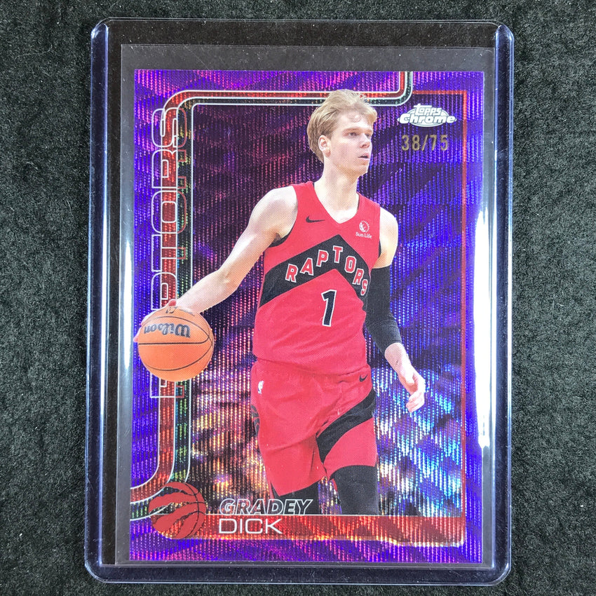 2025-26 Topps Chrome GRADEY DICK Base Purple Wave 38/75 #214