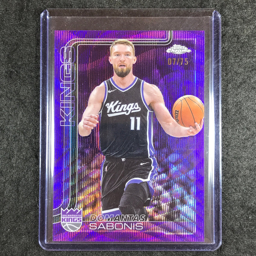 2025-26 Topps Chrome DOMANTAS SABONIS Base Purple Wave 7/75 #229