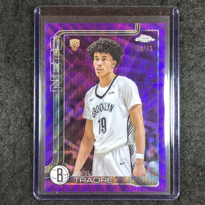 2025-26 Topps Chrome NOLAN TRAORE Rookie Base Purple Wave 38/75 #269