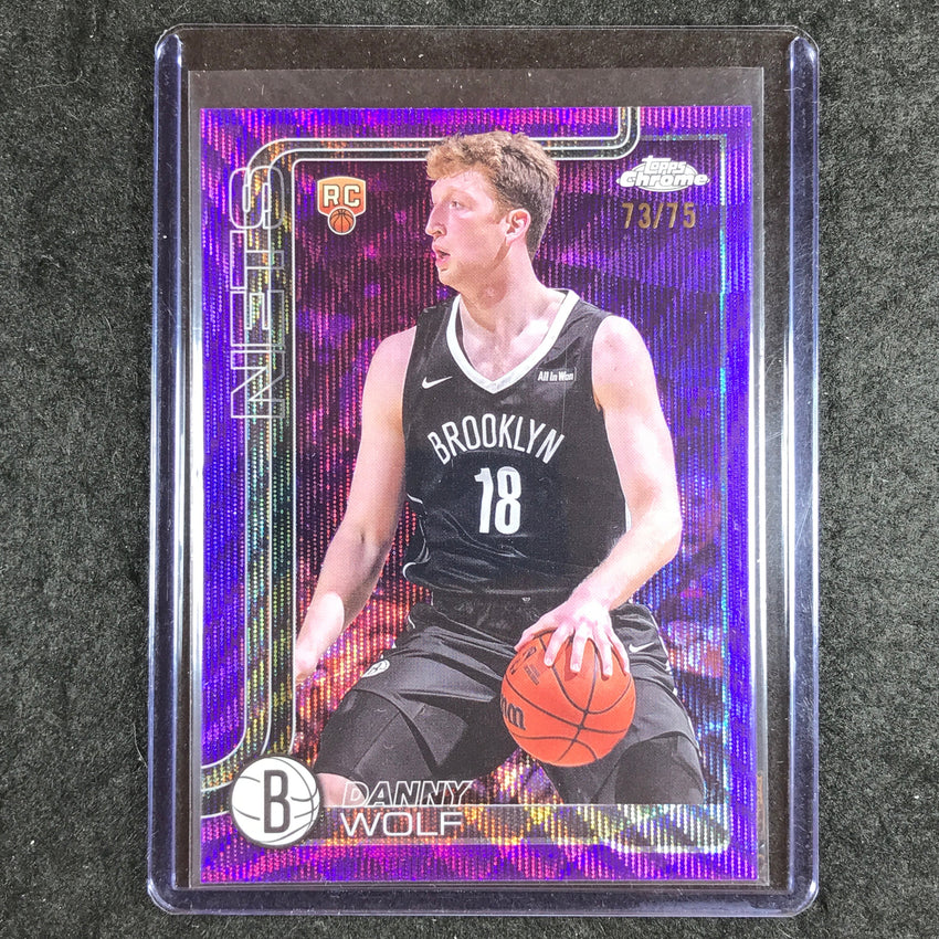 2025-26 Topps Chrome DANNY WOLF Rookie Base Purple Wave 73/75 #177