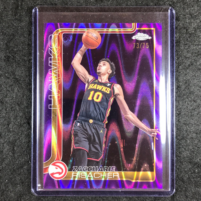 2025-26 Topps Chrome ZACCHARIE RISACHER Base Purple RayWave 73/75 #2