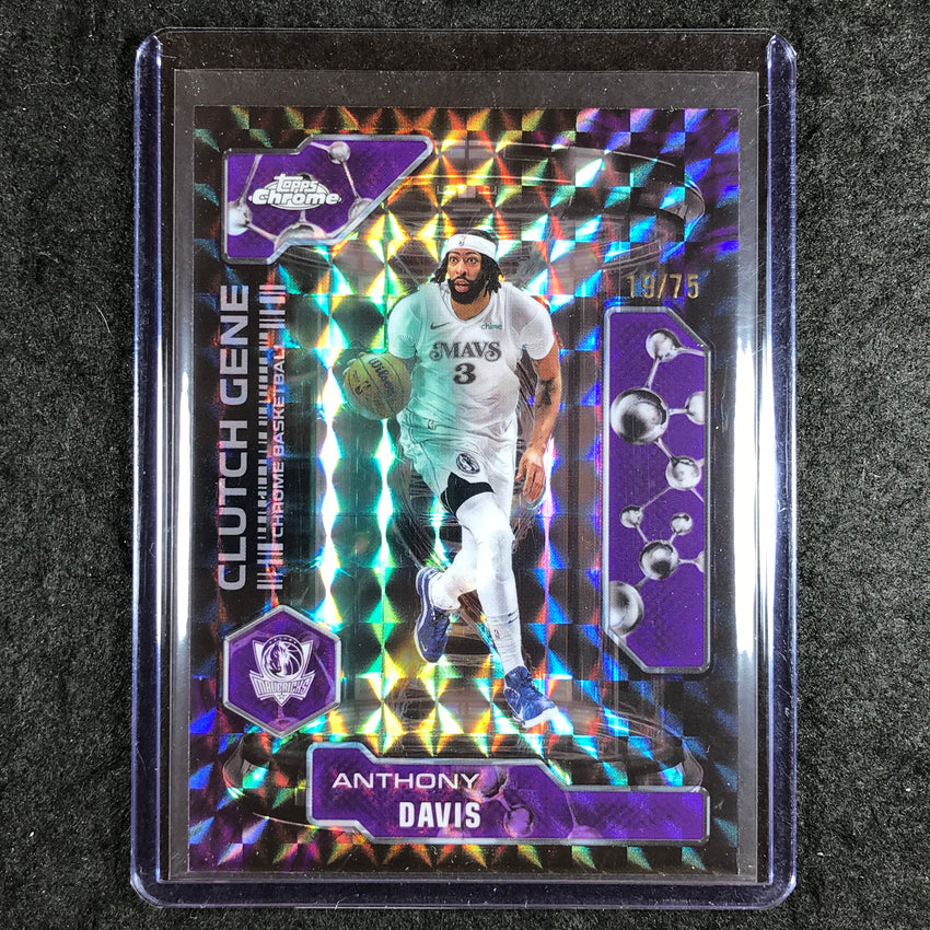 2025-26 Topps Chrome ANTHONY DAVIS Clutch Gene Purple Geometric 19/75 #8