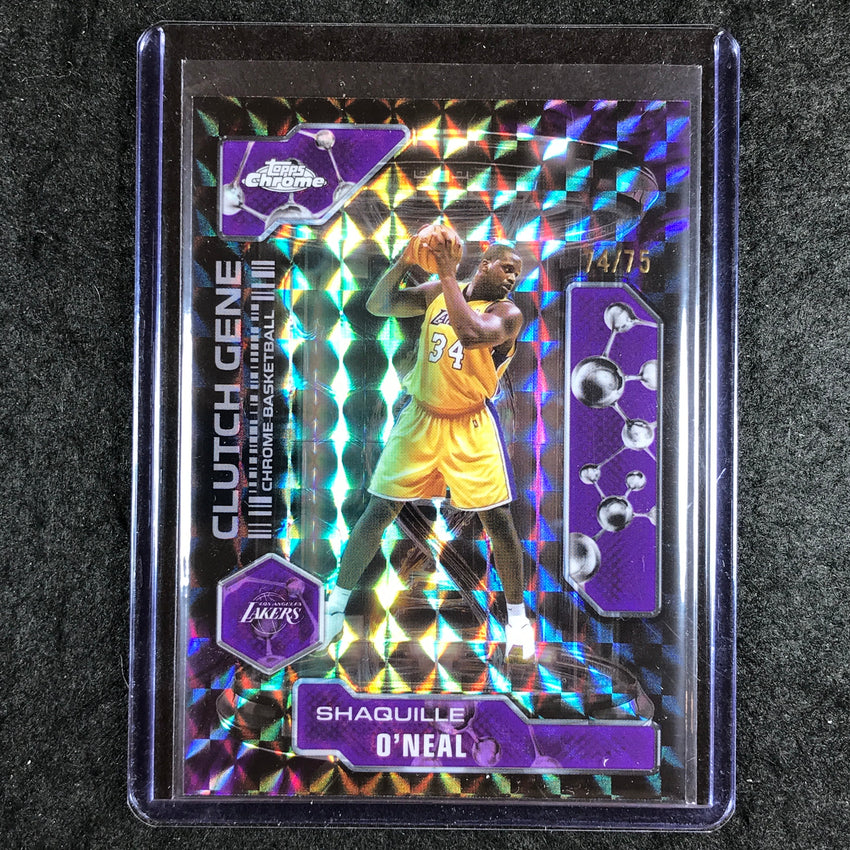 2025-26 Topps Chrome SHAQUILLE O'NEAL Clutch Gene Purple Geometric 74/75 #27