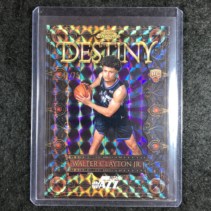 2025-26 Topps Chrome WALTER CLAYTON JR. Destiny Rookie Purple Geometric 41/75
