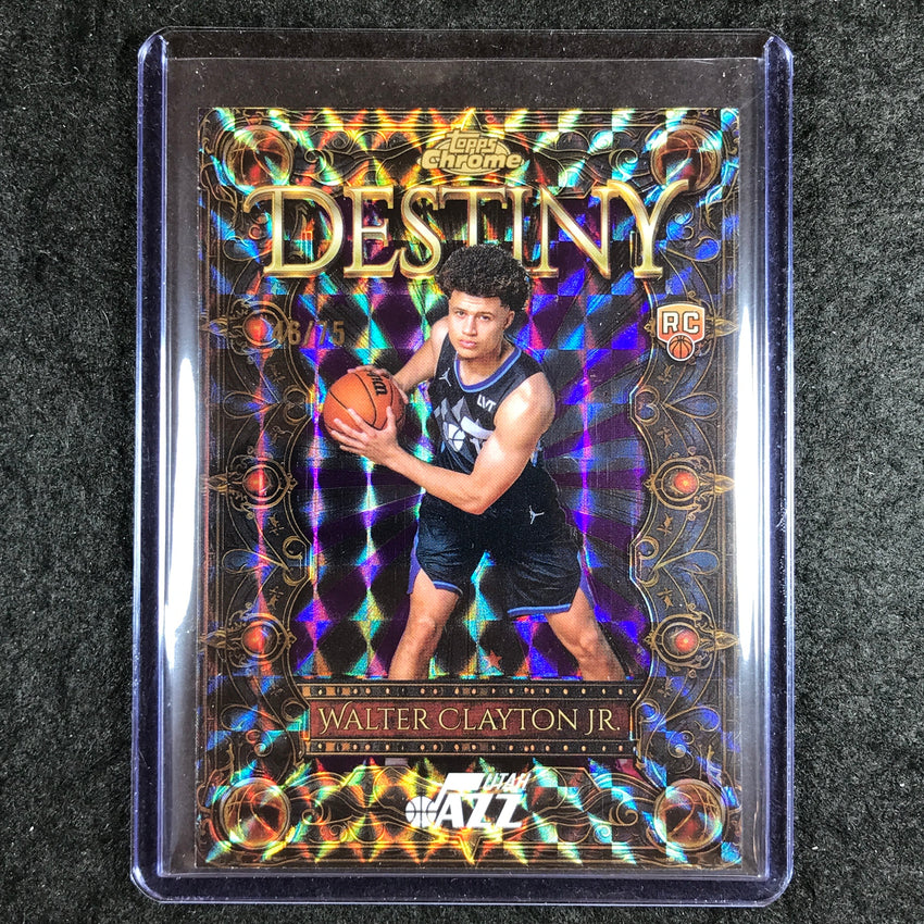 2025-26 Topps Chrome WALTER CLAYTON JR. Destiny Rookie Purple Geometric 46/75