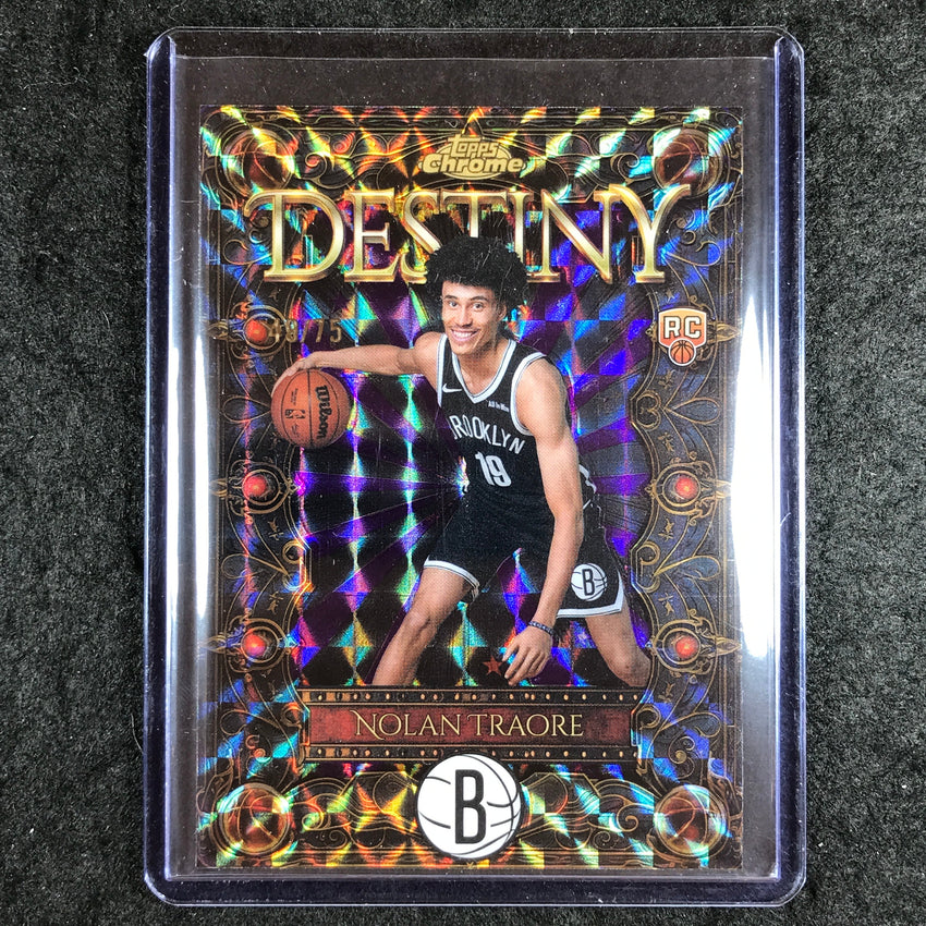 2025-26 Topps Chrome NOLAN TRAORE Destiny Rookie Purple Geometric 49/75 #16