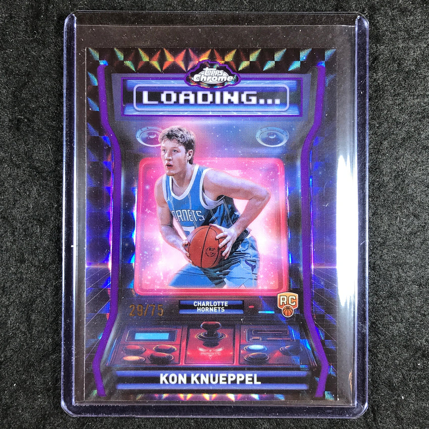 2025-26 Topps Chrome KON KNUEPPEL Loading Rookie Purple Geometric 29/75 #13
