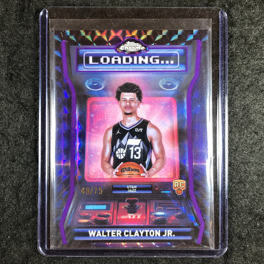 2025-26 Topps Chrome WALTER CLAYTON JR. Loading Rookie Purple Geometric 49/75