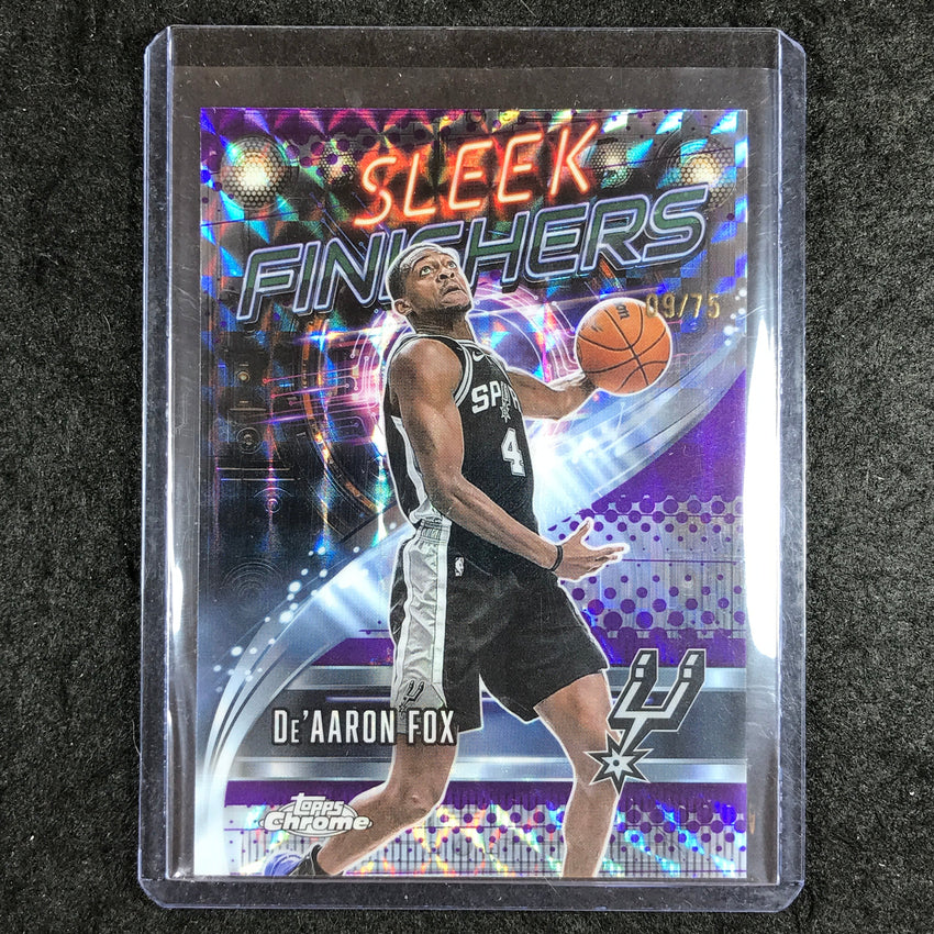2025-26 Topps Chrome DE'AARON FOX Sleek Finishers Purple Geometric 9/75 #17