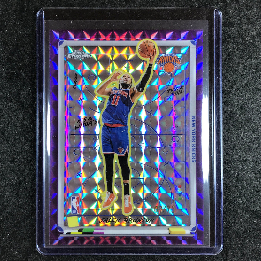 2025-26 Topps Chrome JALEN BRUNSON X's and Woah's Purple Geometric 7/75 #2