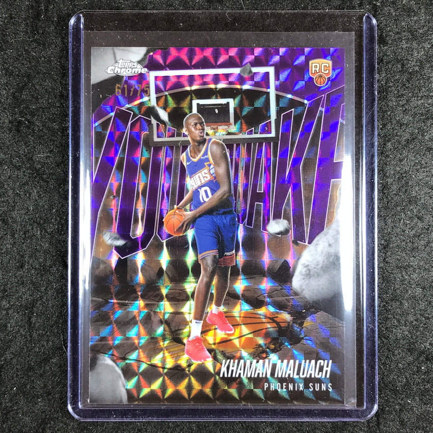 2025-26 Topps Chrome KHAMAN MALUACH Youthquake Rookie Purple Geometric 61/75 #10