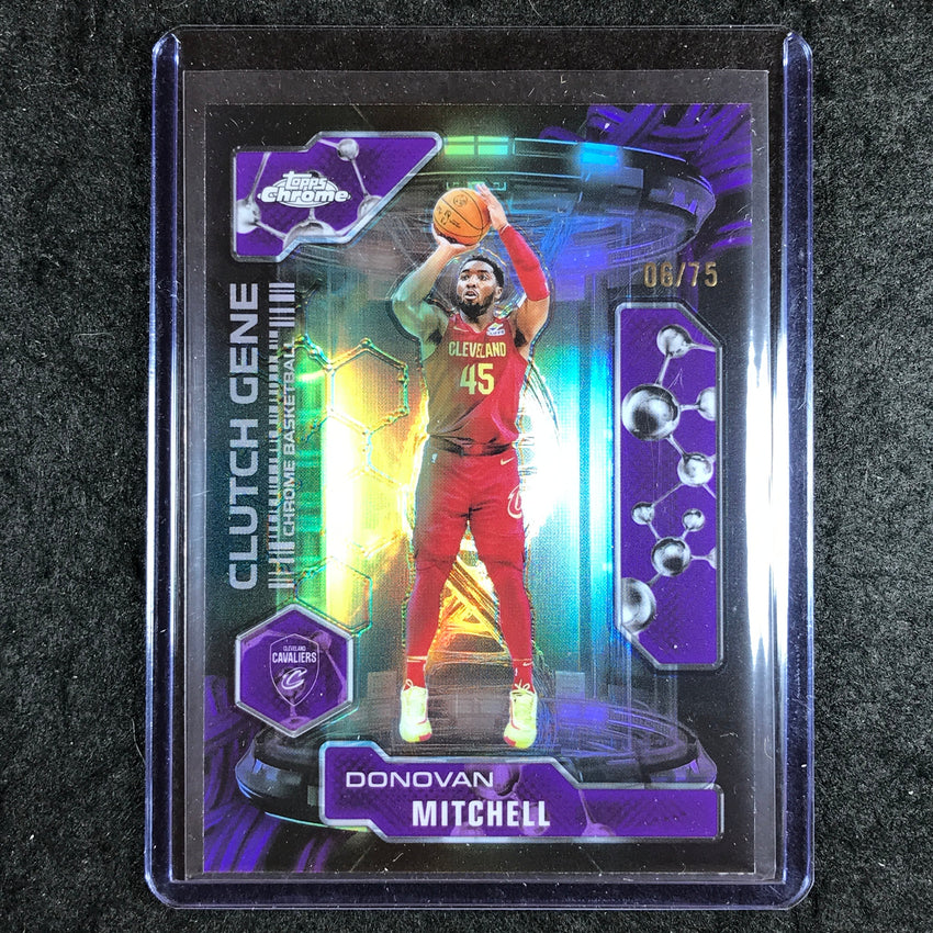 2025-26 Topps Chrome DONOVAN MITCHELL Clutch Gene Purple 6/75 #10