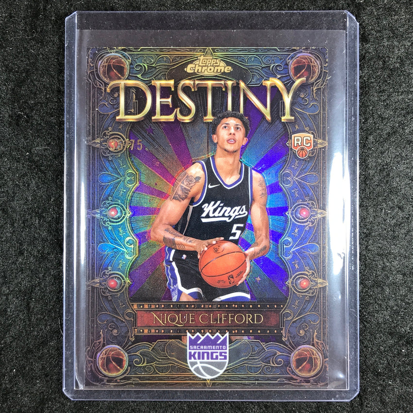 2025-26 Topps Chrome NIQUE CLIFFORD Destiny Rookie Purple 35/75 #20