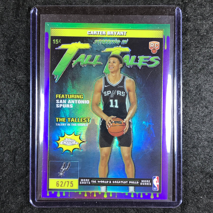 2025-26 Topps Chrome CARTER BRYANT Tall Tales Rookie Purple 62/75 #19