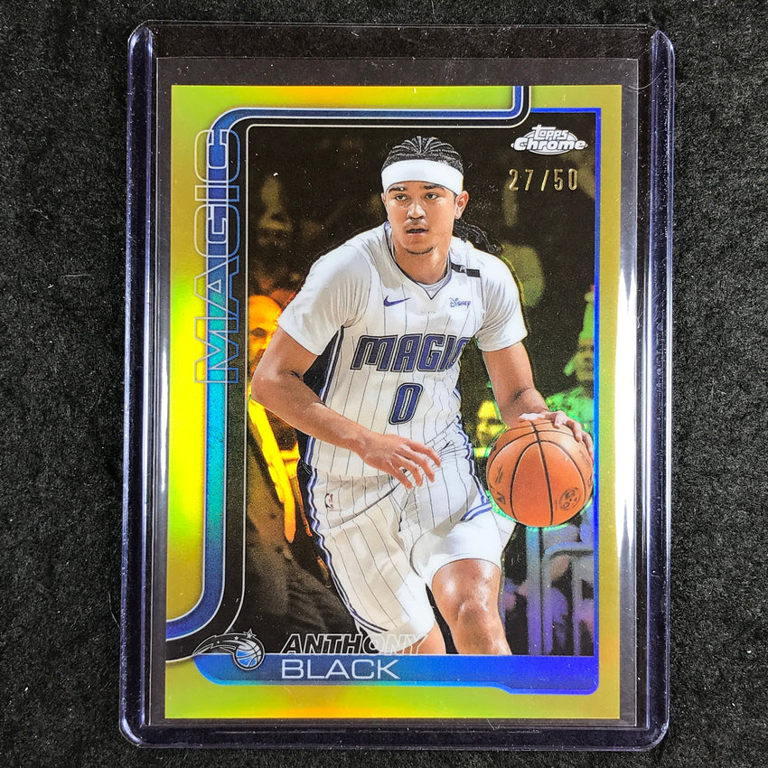 2025-26 Topps Chrome ANTHONY BLACK Base Gold 27/50 #103