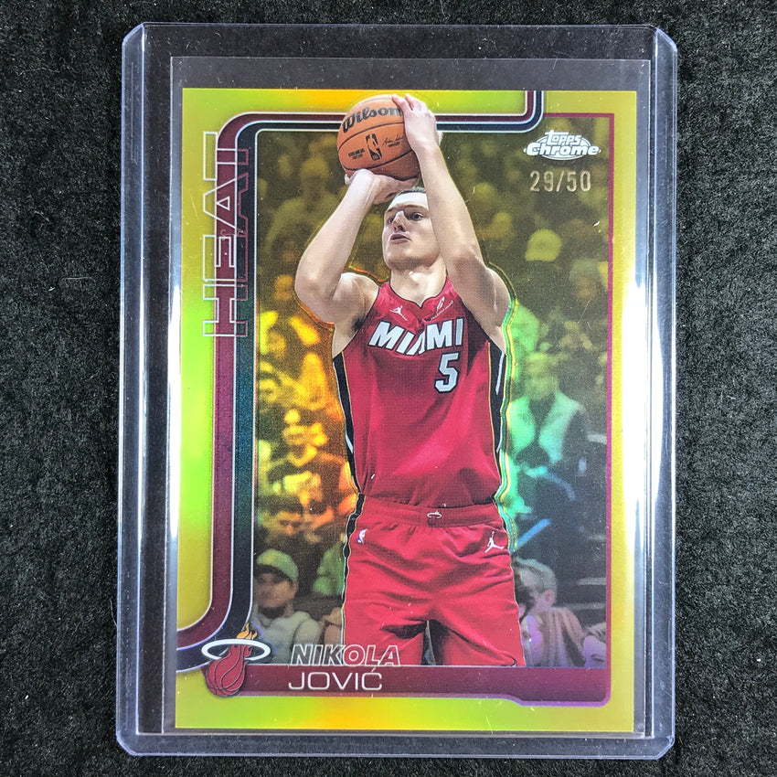 2025-26 Topps Chrome NIKOLA JOVIC Base Gold 29/50 #172