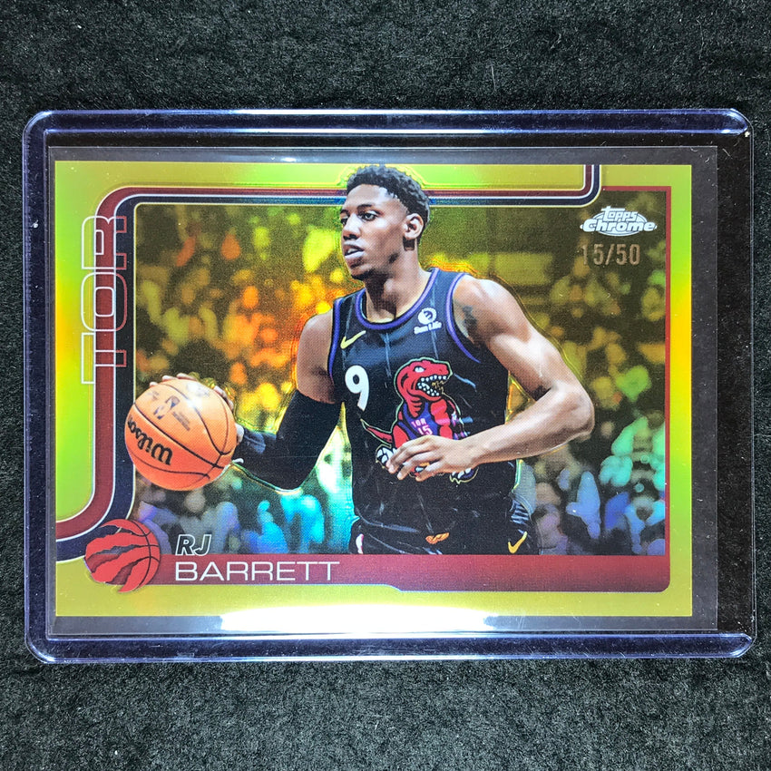 2025-26 Topps Chrome RJ BARRETT Base Gold 15/50 #225