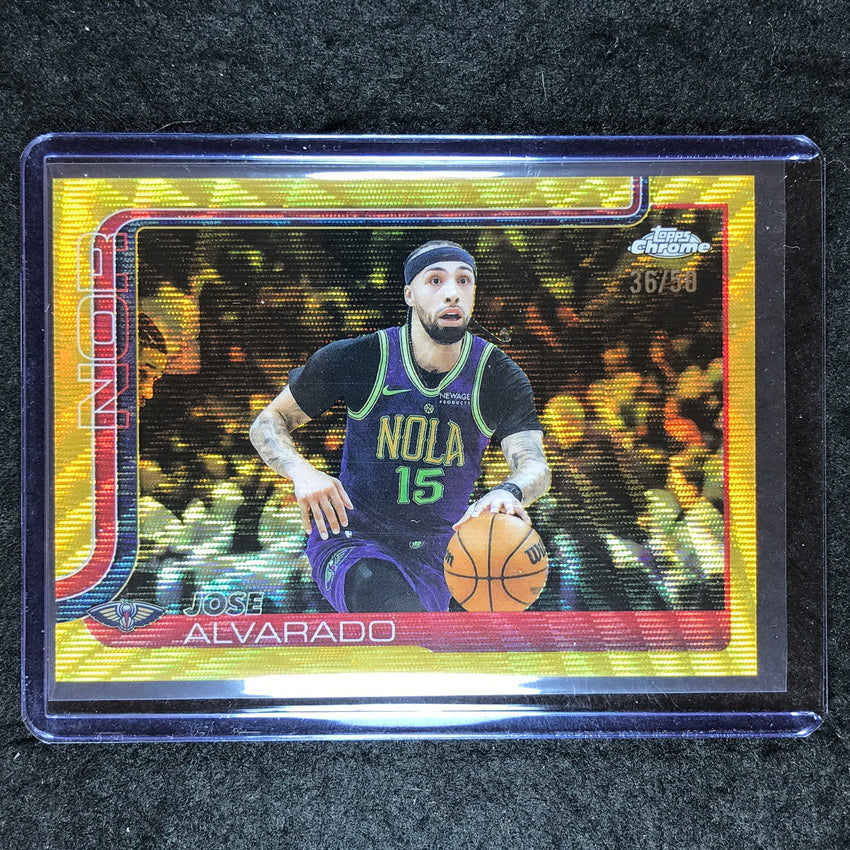 2025-26 Topps Chrome JOSE ALVARADO Base Gold Wave 36/50 #144