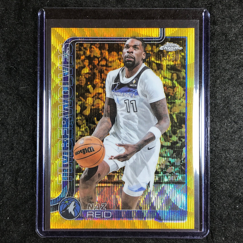 2025-26 Topps Chrome NAZ REID Base Gold Wave 19/50 #156