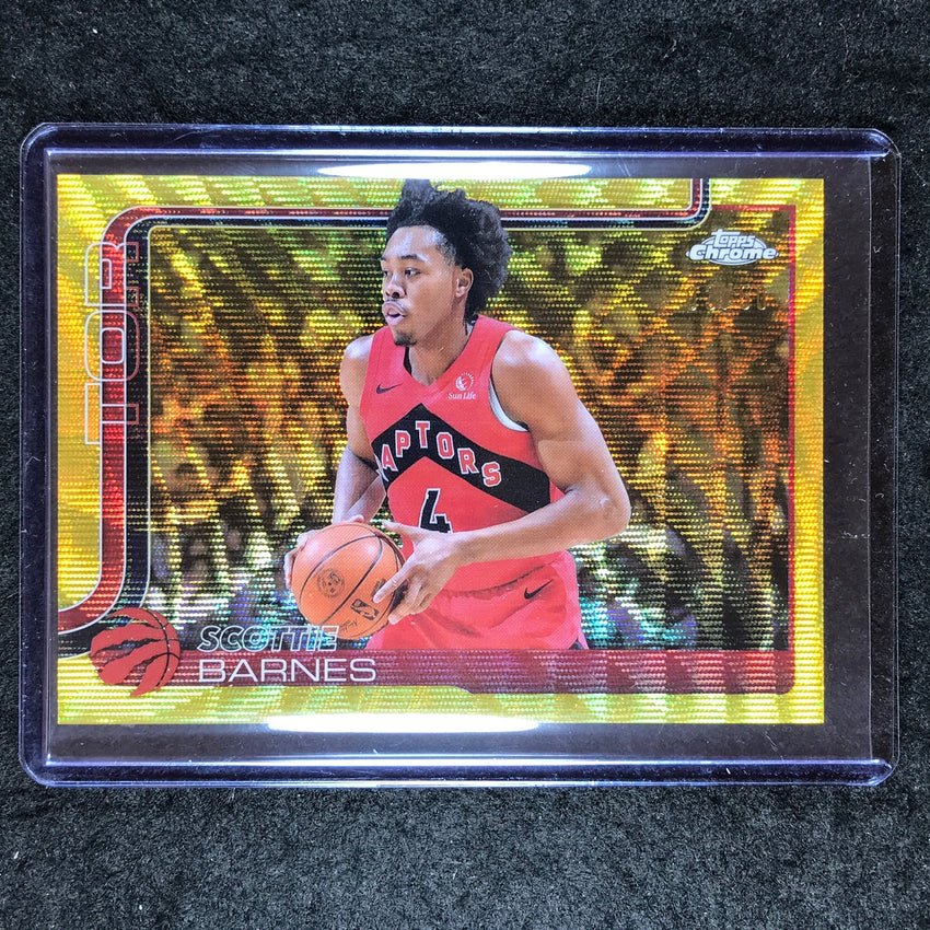 2025-26 Topps Chrome SCOTTIE BARNES Base Gold Wave 3/50 #203