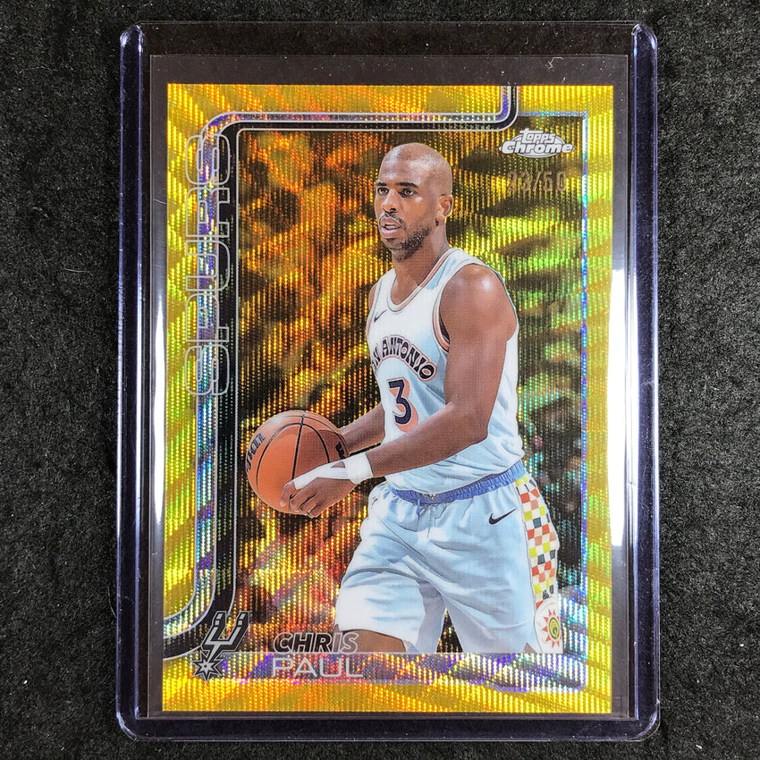 2025-26 Topps Chrome CHRIS PAUL Base Gold Wave 23/50 #219