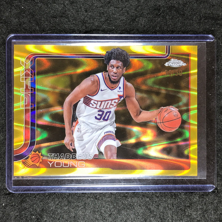 2025-26 Topps Chrome THADDEUS YOUNG Base Gold RayWave 39/50 #135