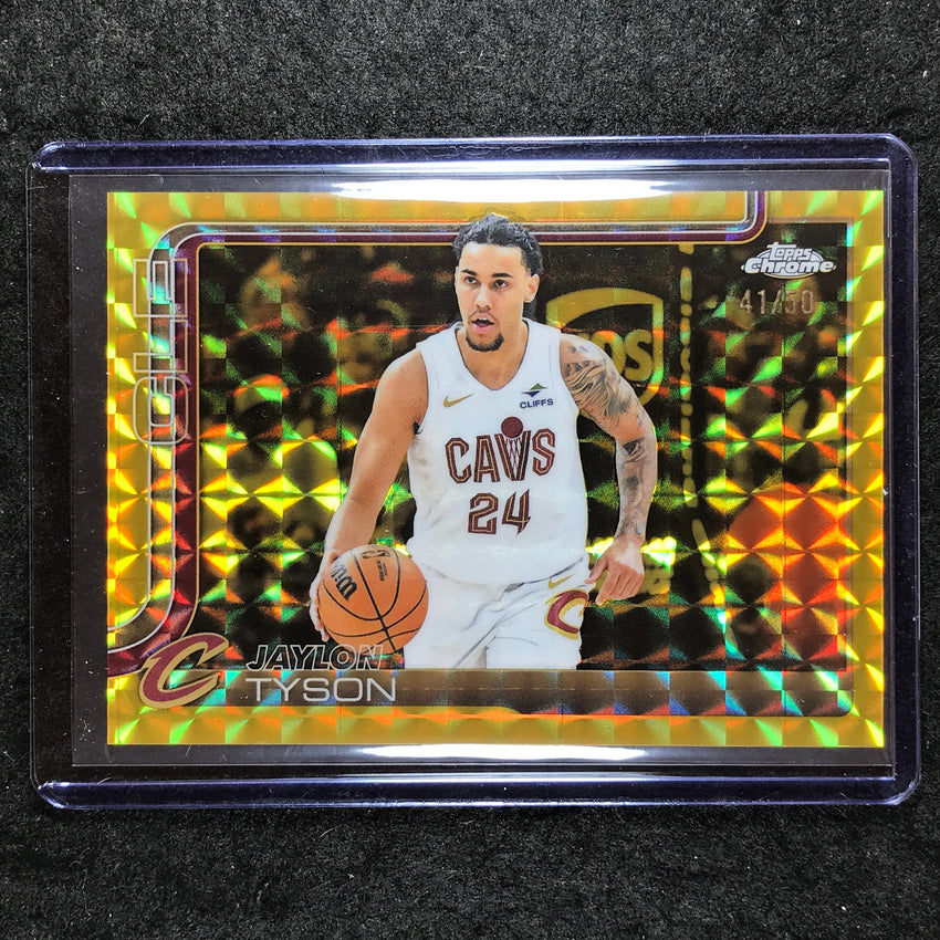 2025-26 Topps Chrome JAYLON TYSON Base Gold Geometric 41/50 #50