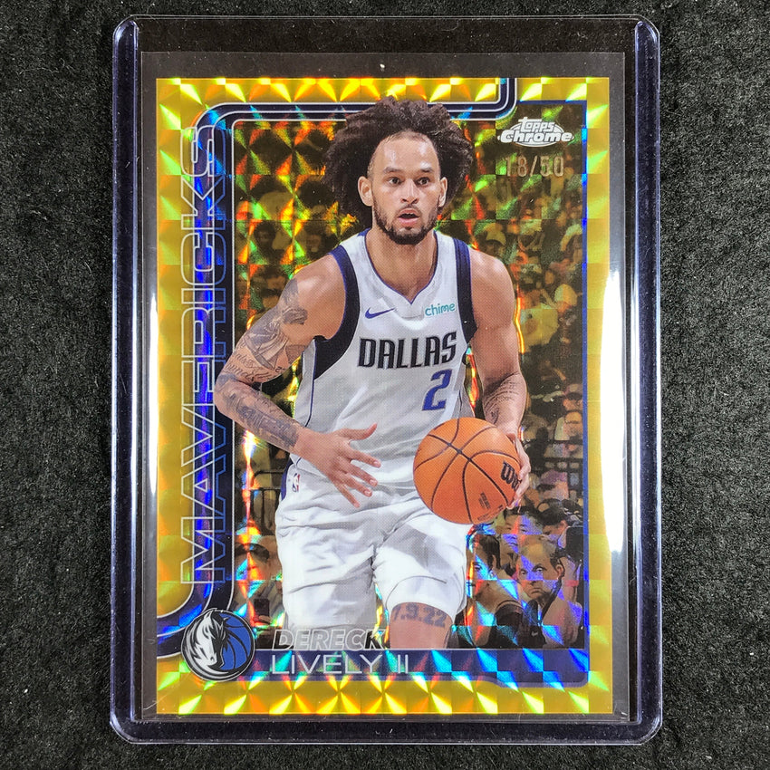 2025-26 Topps Chrome DERECK LIVELY II Base Gold Geometric 18/50 #72