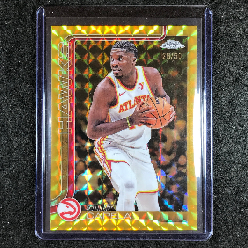 2025-26 Topps Chrome CLINT CAPELA Base Gold Geometric 26/50 #81