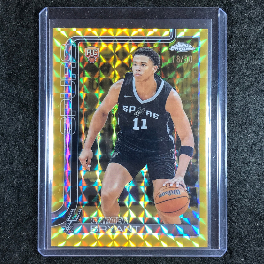 2025-26 Topps Chrome CARTER BRYANT Rookie Base Gold Geometric 18/50 #264