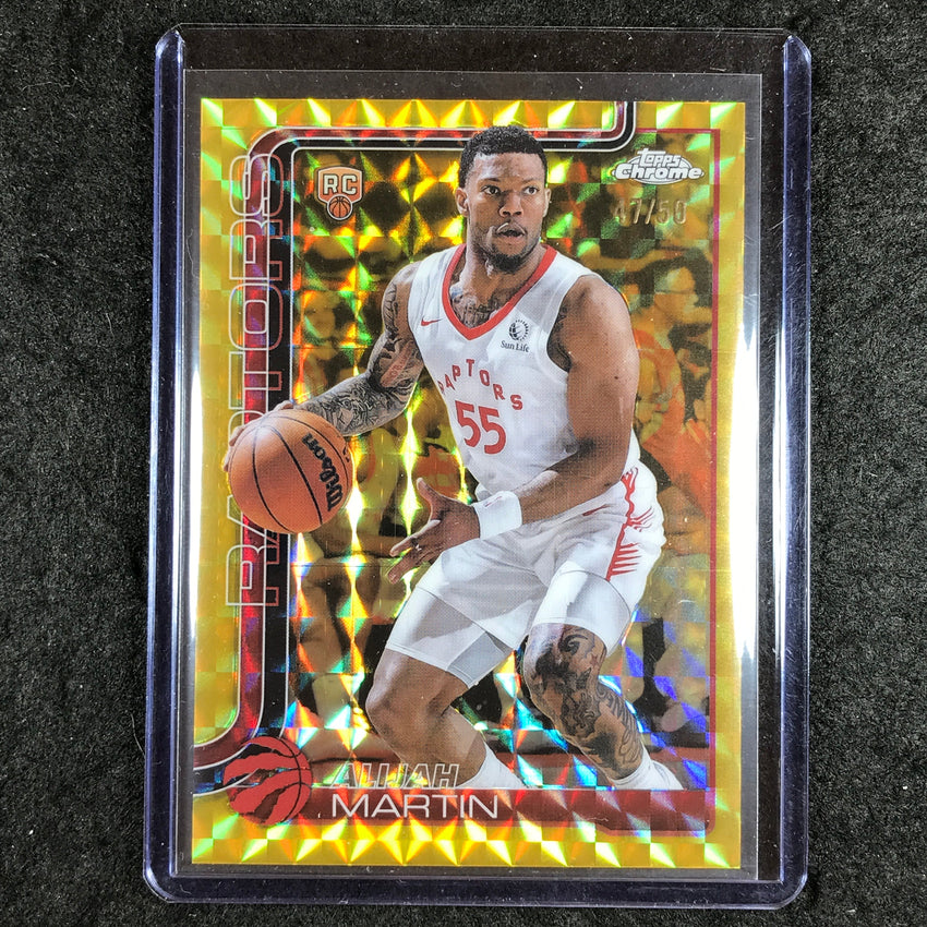 2025-26 Topps Chrome ALIJAH MARTIN Rookie Base Gold Geometric 47/50 #290