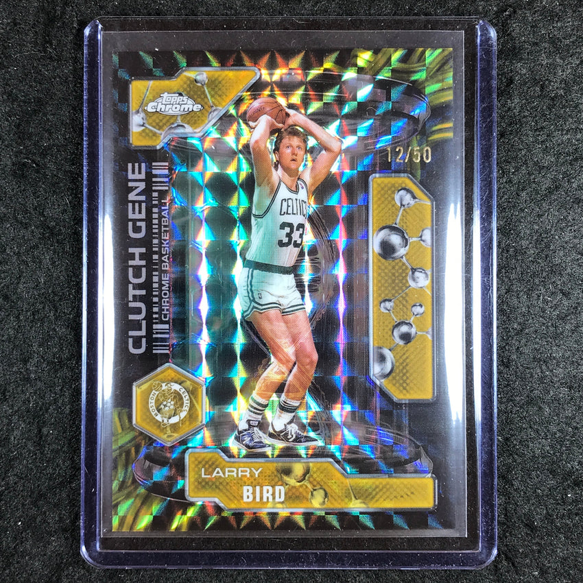2025-26 Topps Chrome LARRY BIRD Clutch Gene Gold Geometric 12/50 #30