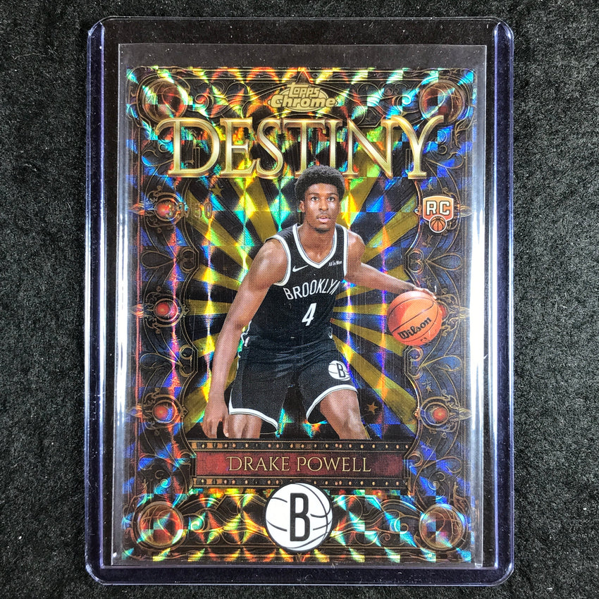 2025-26 Topps Chrome DRAKE POWELL Destiny Rookie Gold Geometric 39/50 #18