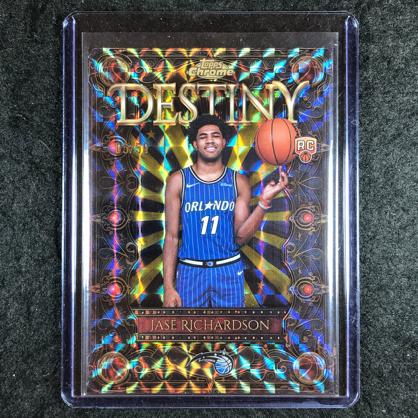 2025-26 Topps Chrome JASE RICHARDSON Destiny Rookie Gold Geometric 5/50 #21