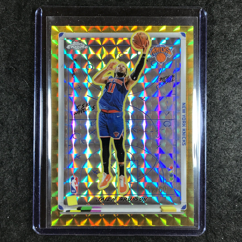 2025-26 Topps Chrome JALEN BRUNSON X's and Woah's Gold Geometric 12/50 #2