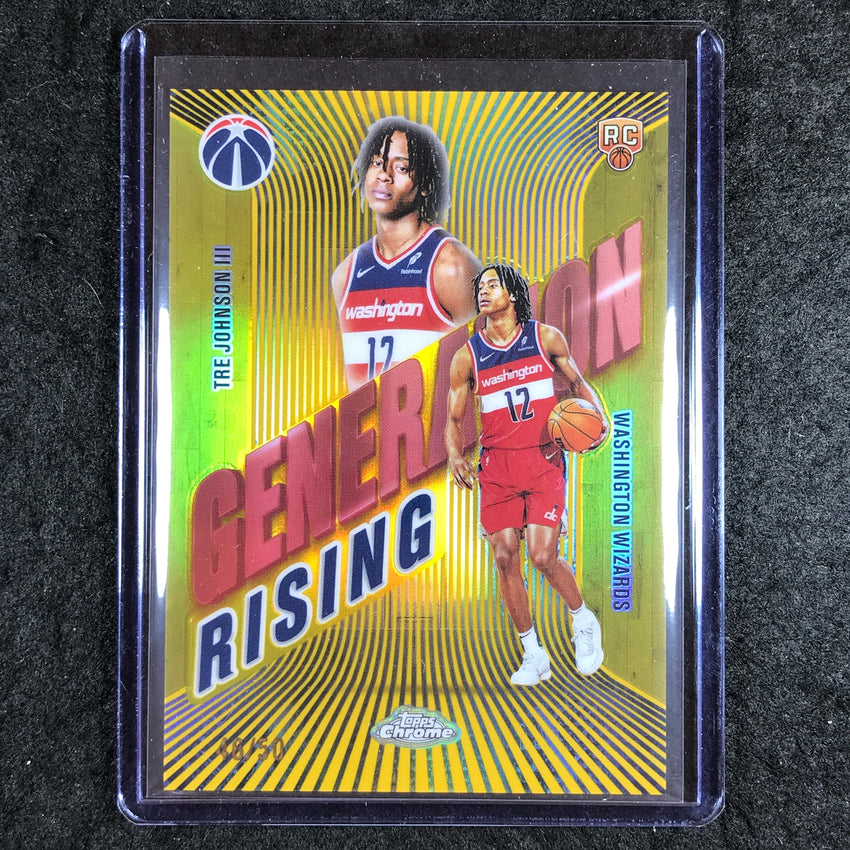 2025-26 Topps Chrome TRE JOHNSON III Generation Rising Rookie Gold 46/50 #6
