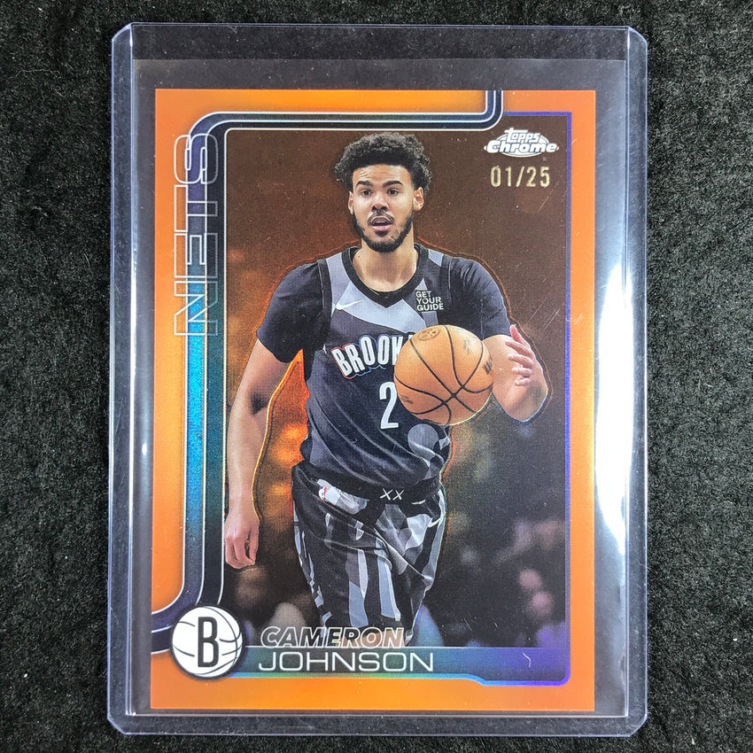 2025-26 Topps Chrome CAMERON JOHNSON Base Orange 1/25 #84