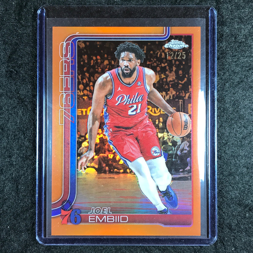 2025-26 Topps Chrome JOEL EMBIID Base Orange 12/25 #149