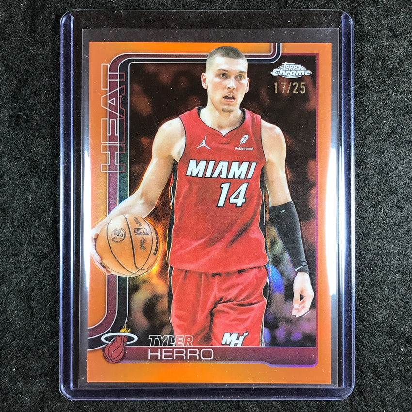 2025-26 Topps Chrome TYLER HERRO Base Orange 17/25 #188