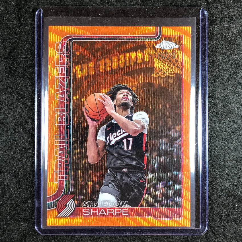 2025-26 Topps Chrome SHAEDON SHARPE Base Orange Wave 19/25 #150