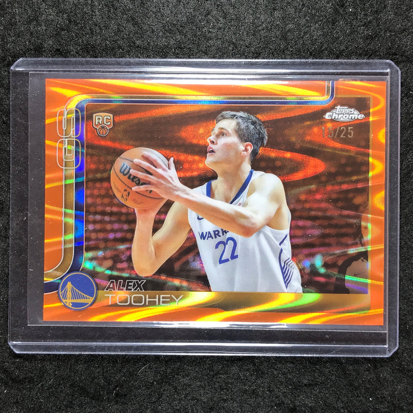 2025-26 Topps Chrome ALEX TOOHEY Rookie Base Orange RayWave 15/25 #298