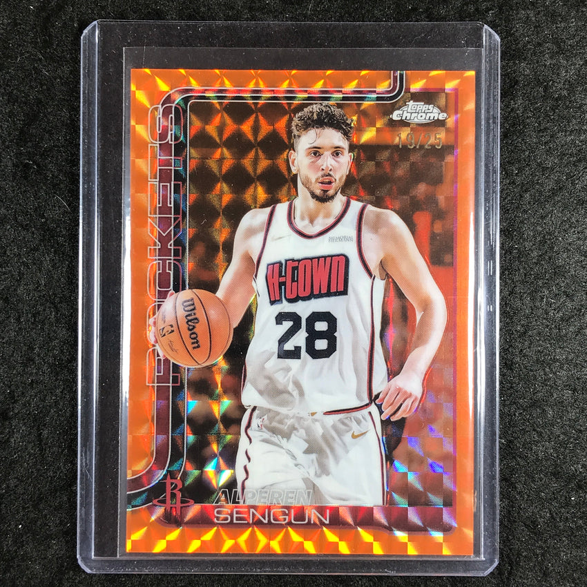 2025-26 Topps Chrome ALPEREN SENGUN Base Orange Geometric 19/25 #98