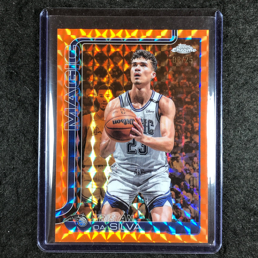 2025-26 Topps Chrome TRISTAN DA SILVA Base Orange Geometric 8/25 #173