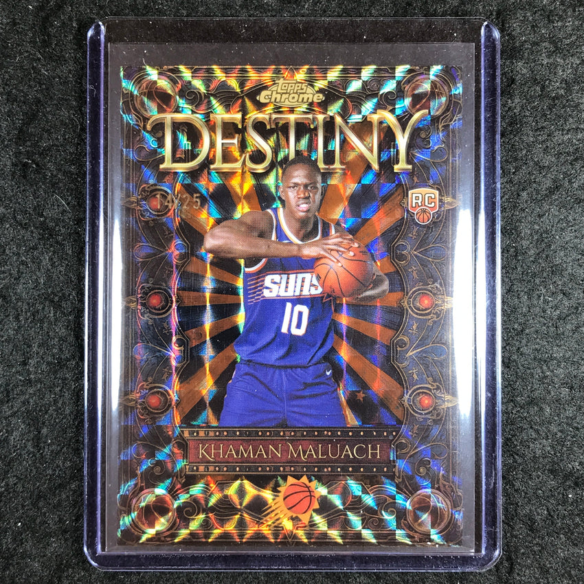 2025-26 Topps Chrome KHAMAN MALUACH Destiny Rookie Orange Geometric 14/25 #9