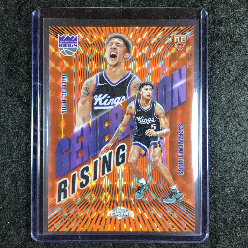 2025-26 Topps Chrome NIQUE CLIFFORD Generation Rising RC Orange Geometric 3/25