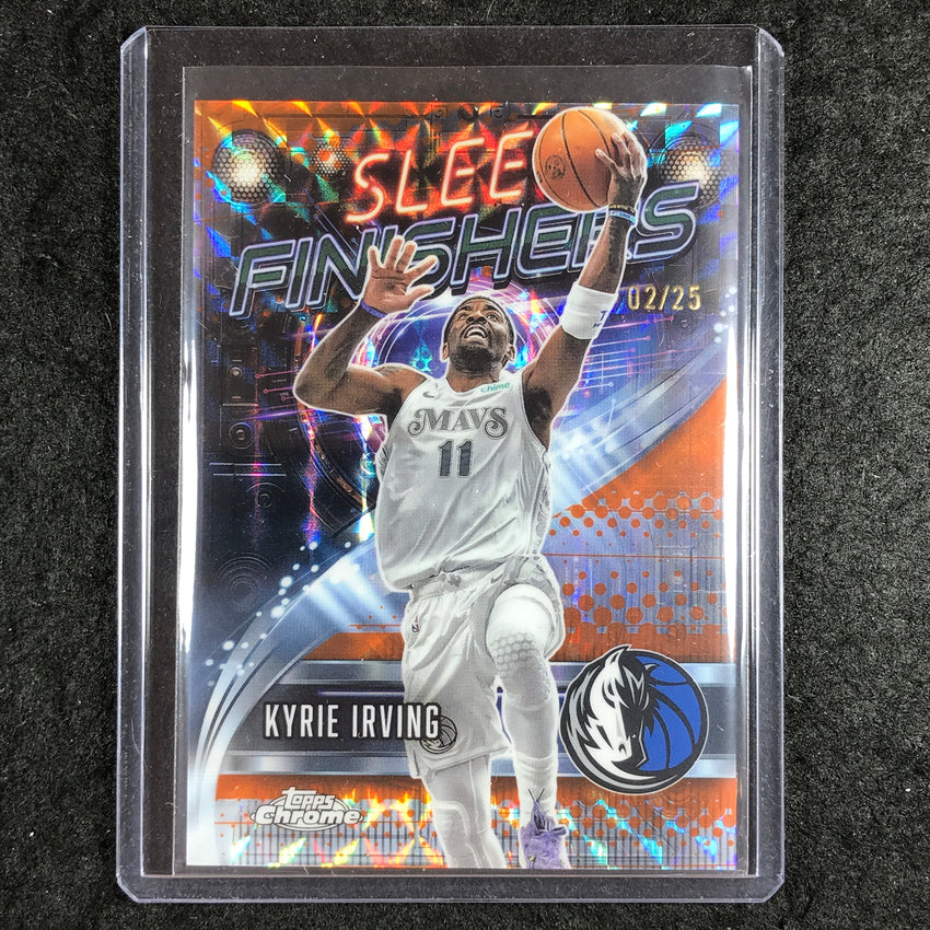 2025-26 Topps Chrome KYRIE IRVING Sleek Finishers Orange Geometric 2/25 #4