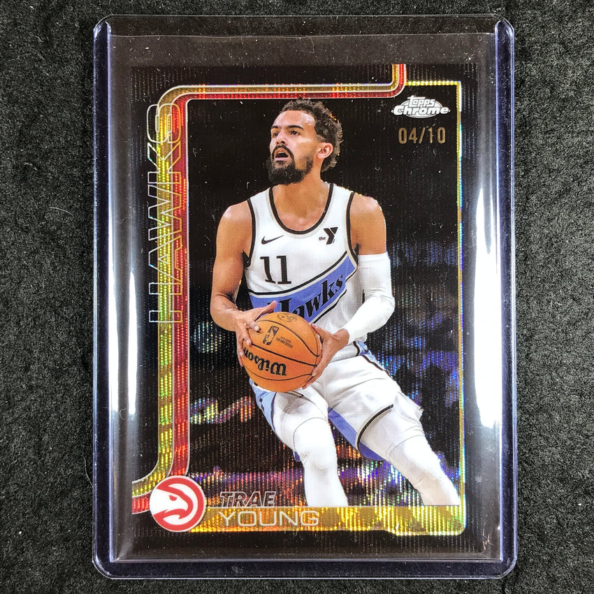 2025-26 Topps Chrome TRAE YOUNG Base Black 4/10 #5