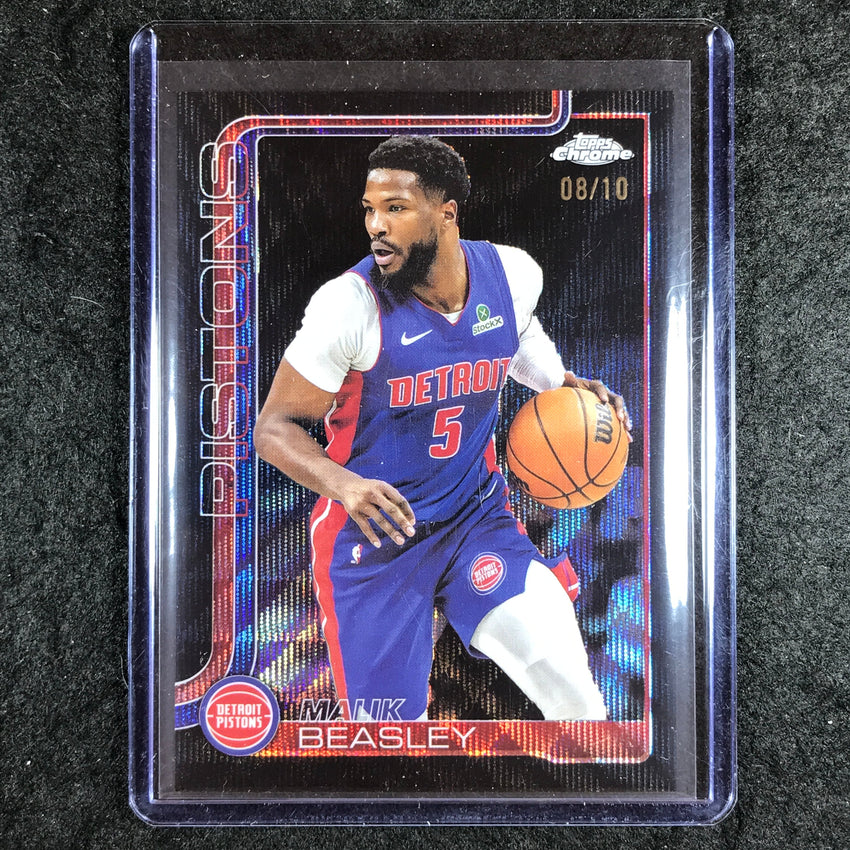 2025-26 Topps Chrome MALIK BEASLEY Base Black 8/10 #36