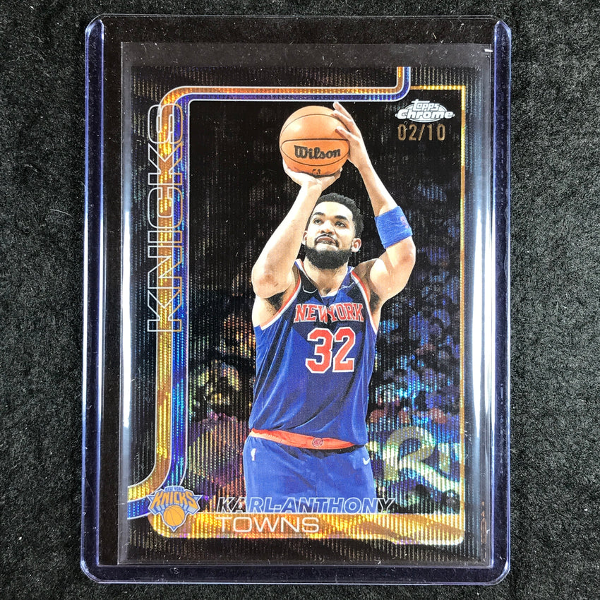 2025-26 Topps Chrome KARL-ANTHONY TOWNS Base Black Wave 2/10 #179