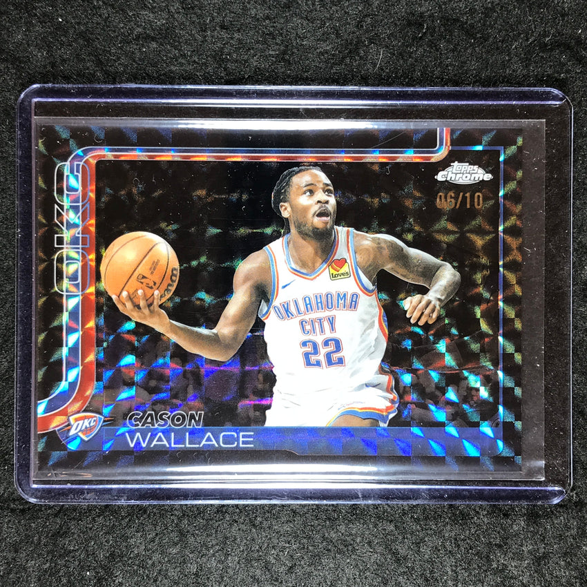 2025-26 Topps Chrome CASON WALLACE Base Black Geometric 6/10 #191